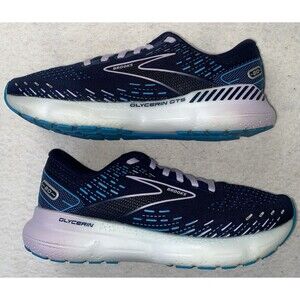 Brooks Glycerin GTS 20 Women Sz 7 Peacoat/Ocean/Lilac Running Gym Sneaker Shoes